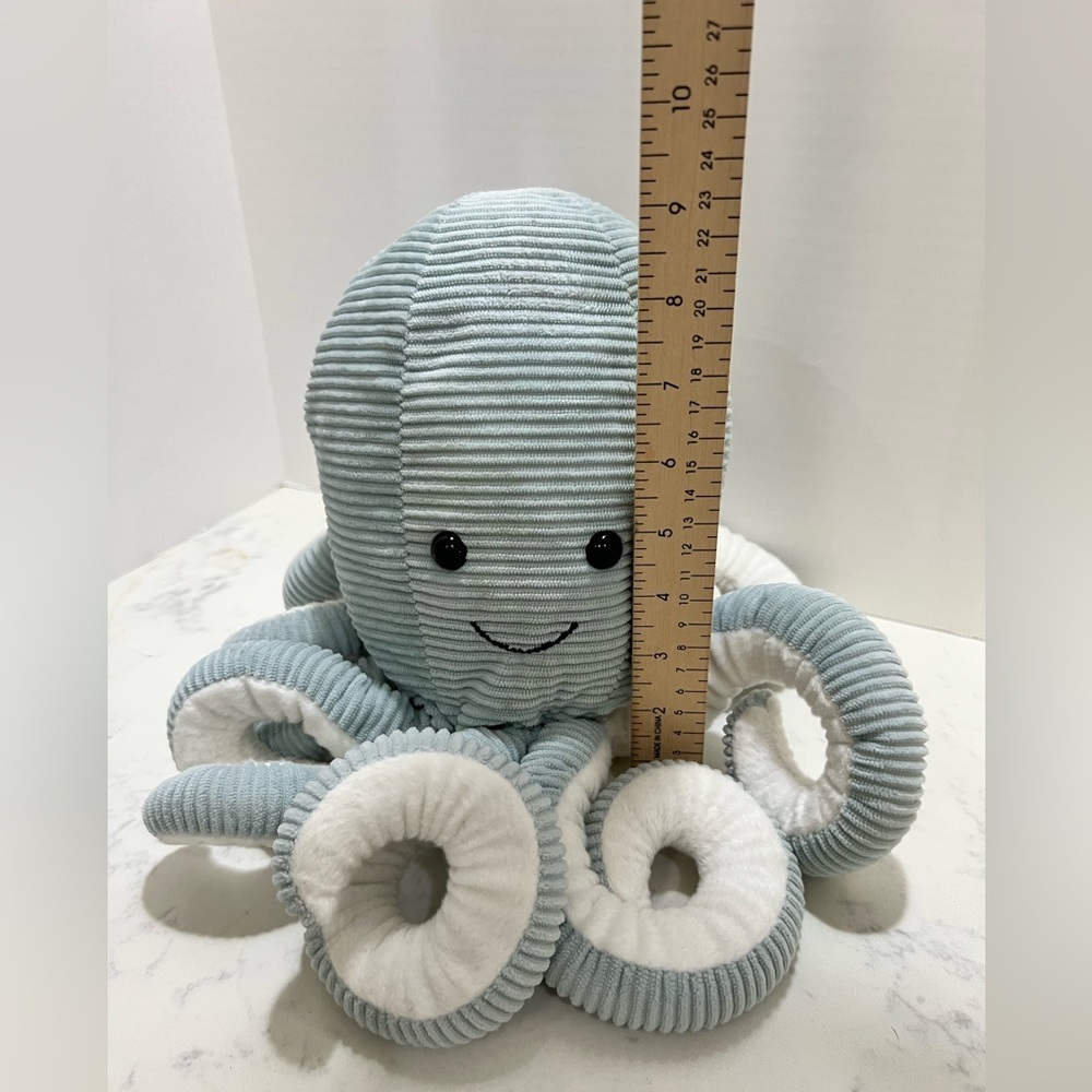 Charming Gray and White Octopus Plush - Picture 2 of 5